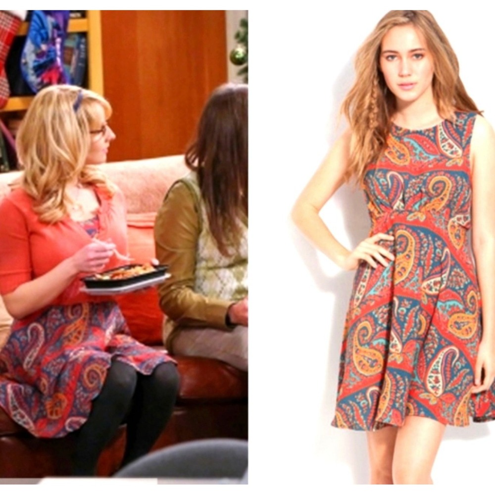 Free‎ People as seen on Big Bang Theory a line sleeveless paisley mini dress 0